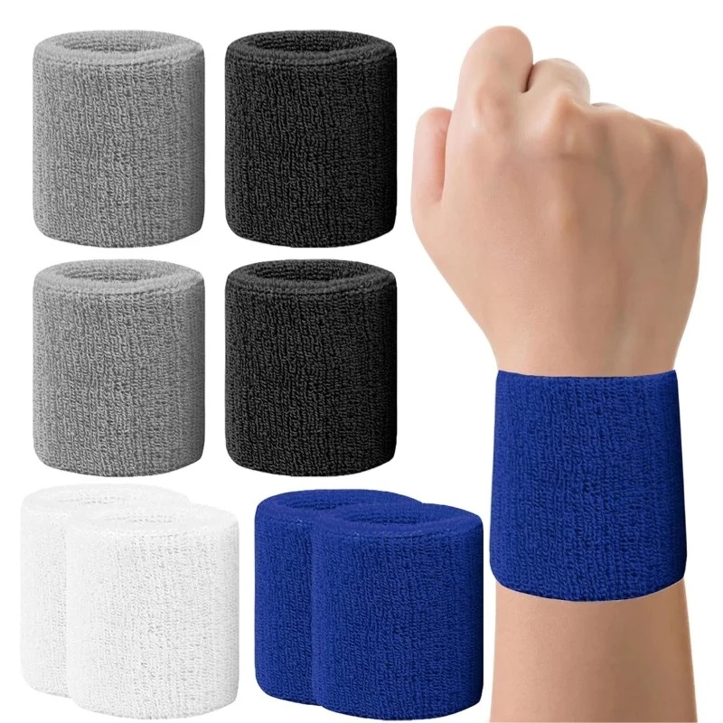 Sweat Band Wrist - สินค้าใหม่มาแรง 1 คู่ 2 ชิ้น ชุดผ้ารัดข้อมือผ้าฝ้ายระบายอากาศ