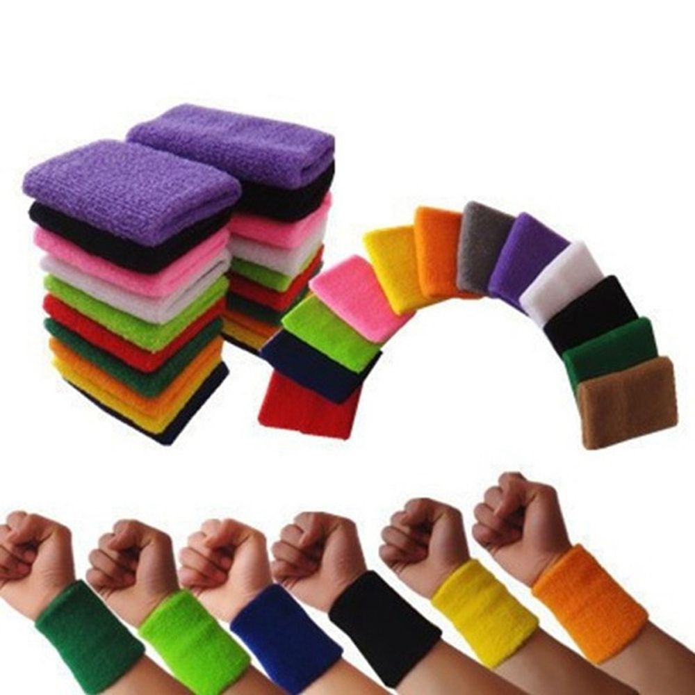Sweat Band Wrist - 1/2Pcs Unisex สายรัดข้อมือกีฬา Sweatband เทนนิสวงดนตรีเหงื่อสายรัดข้อมือ Wraps