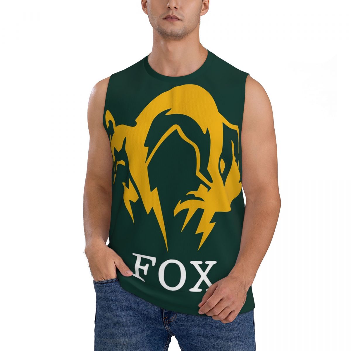 Running Gear Tank - เสื้อกล้ามผู้ชาย Metal Gear Solid Fox แห้งเร็ว