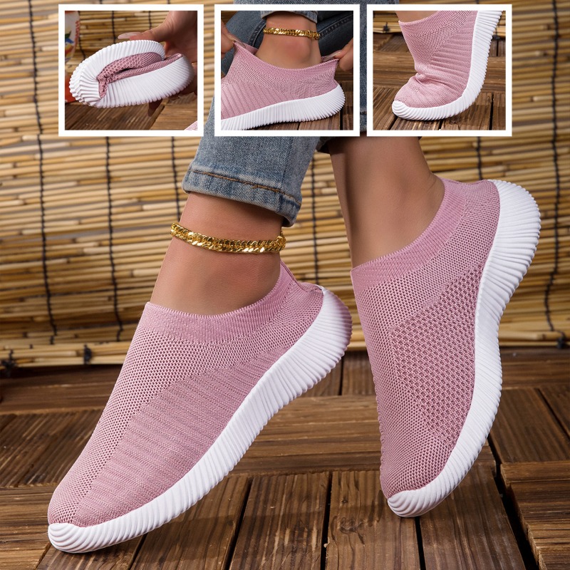 Running Gear Woman - รองเท้าผ้าใบผู้หญิง ระบายอากาศได้ดี ผ้าถักแบบตาข่าย สวมใส่สบาย แบบผูกเชือก แฟชั่นทันสมัย