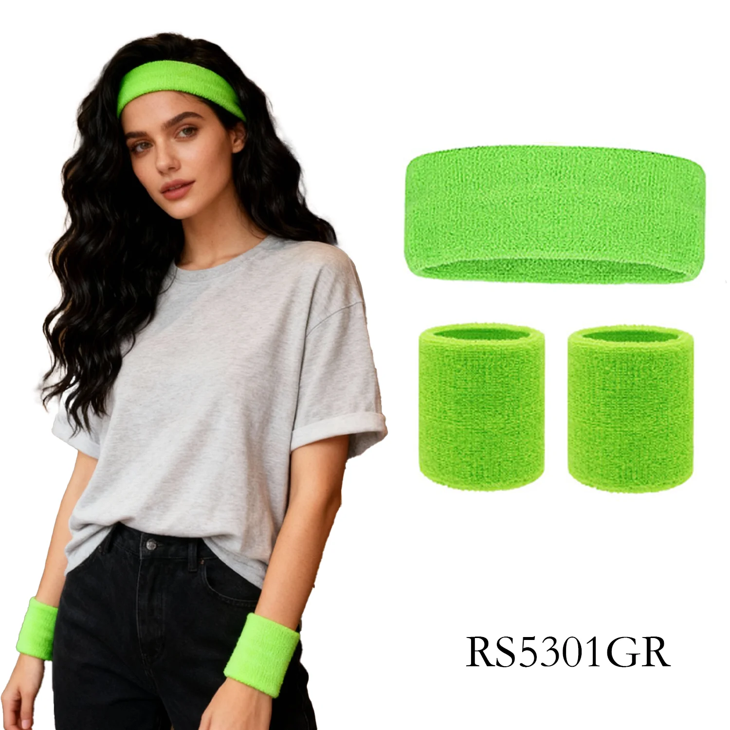 Sweat Band Wrist - สายรัดข้อมือเทอร์รี่หลากสี – สายรัดข้อมือแบบดูดซับเหงื่อสำหรับเล่นกีฬาและใช้งานทั่วไป