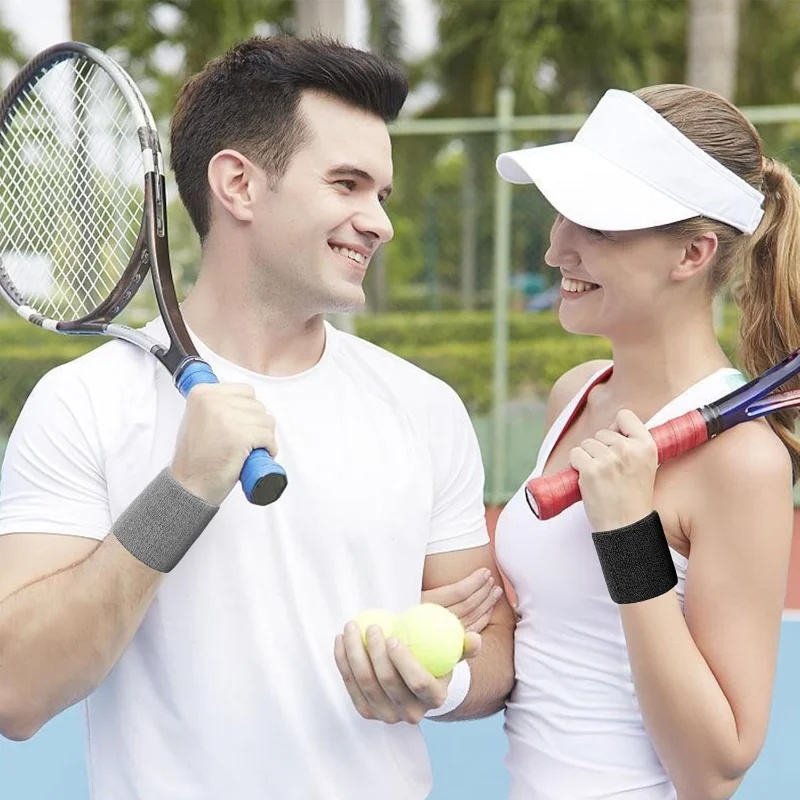 สินค้าใหม่มาแรง 1 คู่ 2 ชิ้น ช - Sweat Band Wrist บทวิจารณ์และราคา