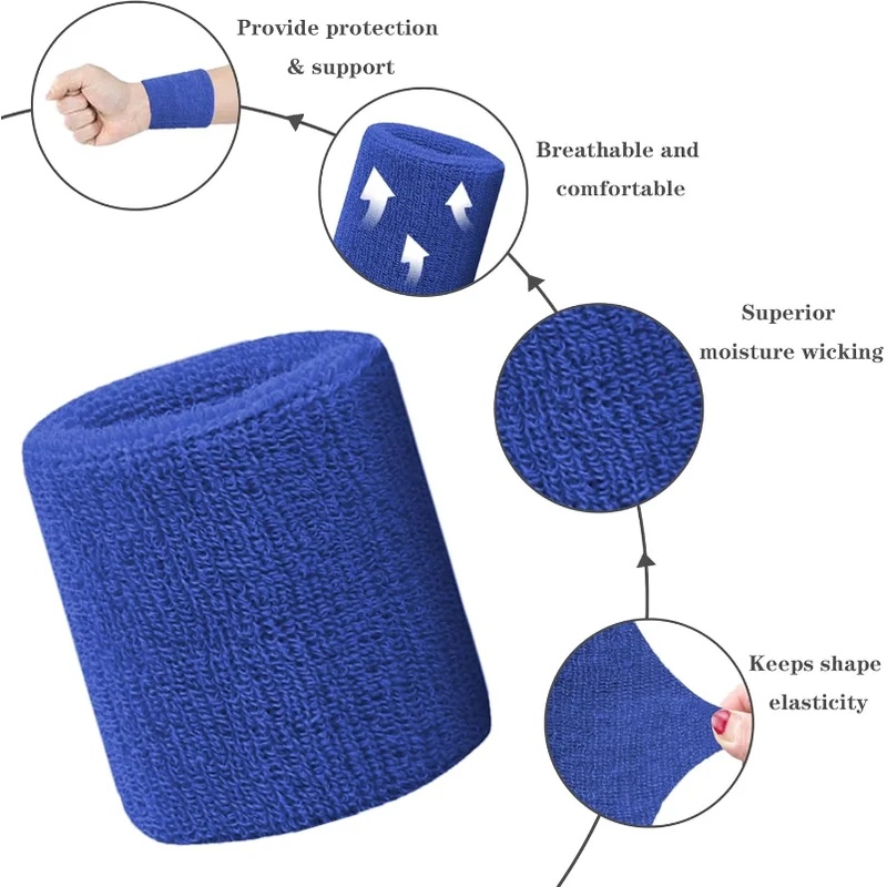 สินค้าใหม่มาแรง 1 คู่ 2 ชิ้น ช - Sweat Band Wrist บทวิจารณ์และราคา