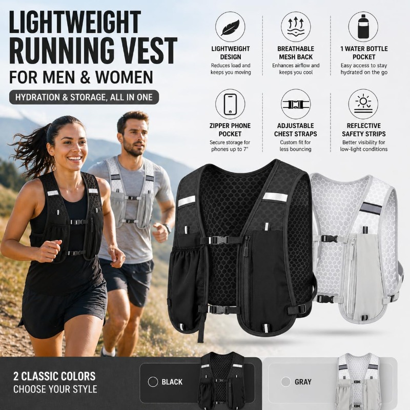 เสื้อกั๊กสะท้อนแสงน้ำหนักเบาสำ - Running Gear For Your Phone บทวิจารณ์และราคา