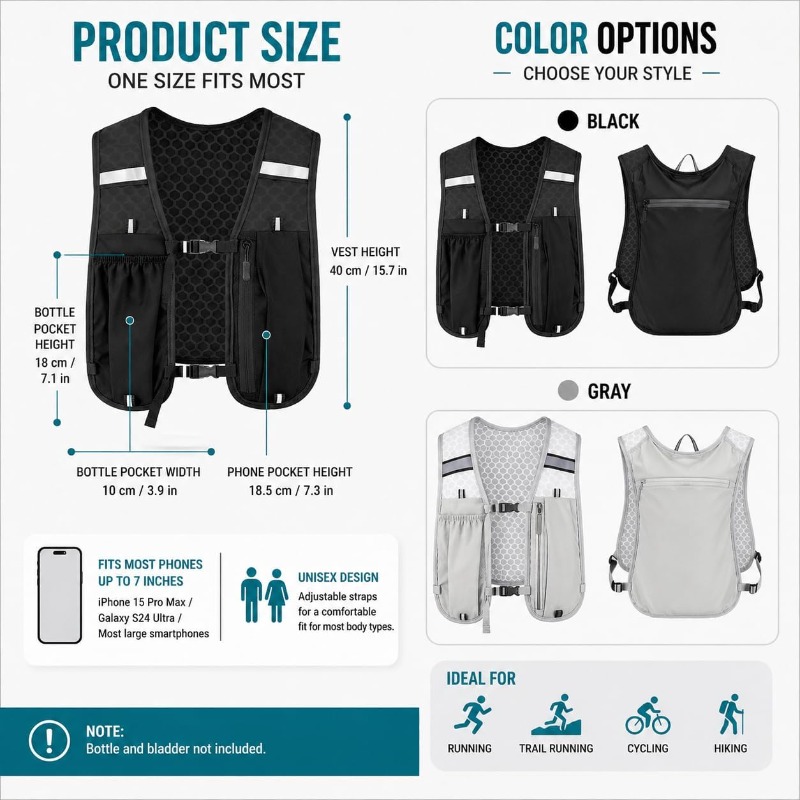 เสื้อกั๊กสะท้อนแสงน้ำหนักเบาสำ - Running Gear For Your Phone บทวิจารณ์และราคา